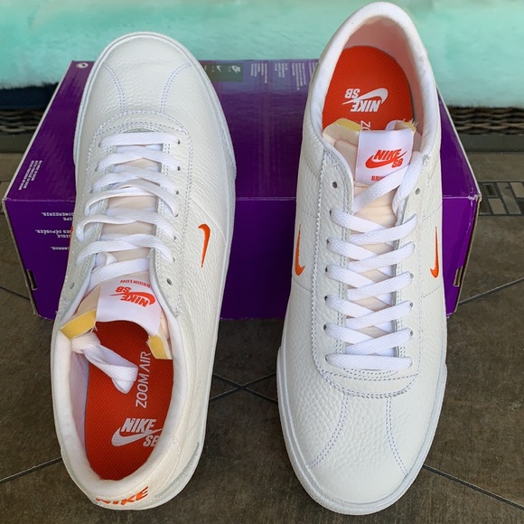 NIKE SB ZOOM BRUIN WHITE/TEAM ORANGE-WHITE MENS - Picture 12 of 16
